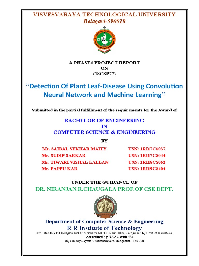Detection of Plant Leaf-Disease Using Convolution Neural Network and ...