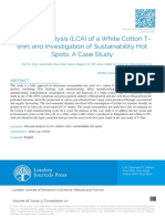 463 - Lifecycle Analysis LCA of A White Cotton T Shirt and Investigation of Sustainability Hot Spots A Case Study