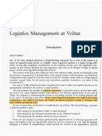 Logistics Management at Voltas