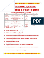 6th Semester Syllabus: Accounting & Finance Group