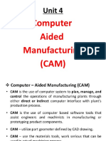 Computer Aided Manufacturing (CAM) : Unit 4