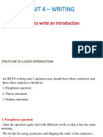 Unit 4 - Writing: How To Write An Introduction