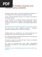 Structured Systems Analysis and Design Method