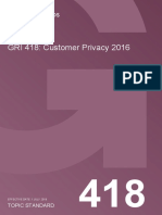 GRI 418 - Customer Privacy 2016