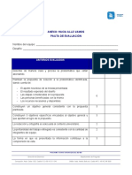 Pauta de Evaluación