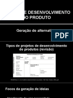 Geração de Ideias para Projetos de Produtos