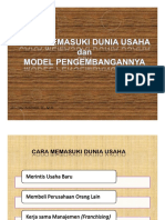 Merintis Usaha Baru & Model Pengembangannya