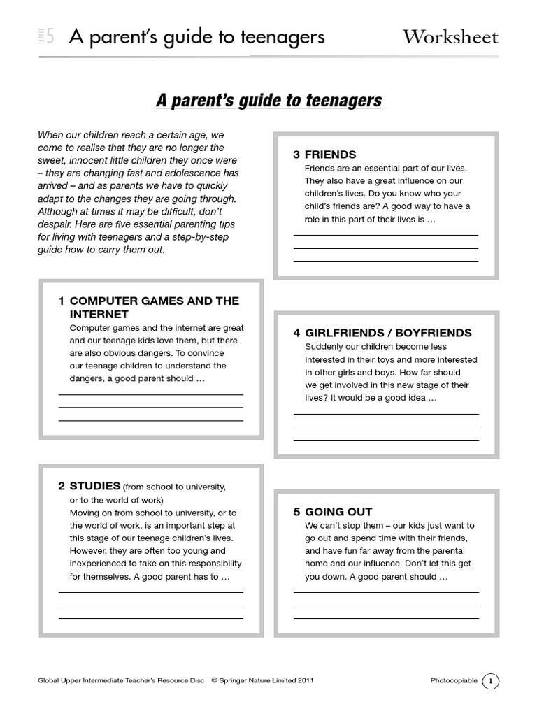 Gui Unit5 A Parents Guide To Teenagers | PDF | Adolescence | Family
