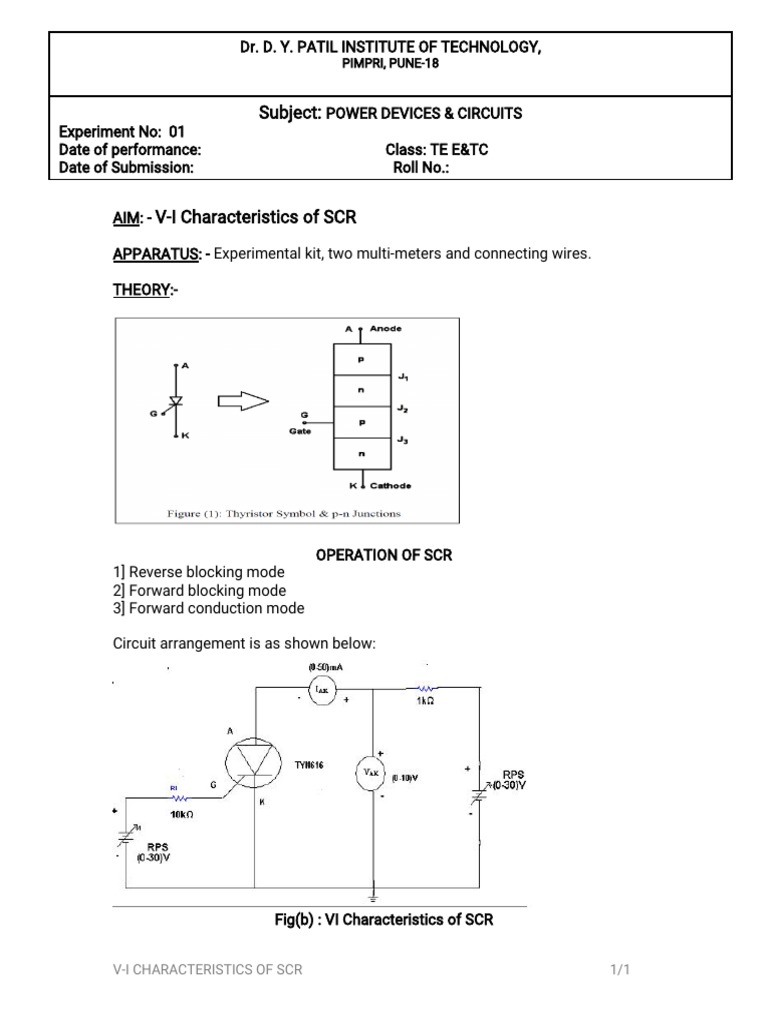 1. SCR Characteristics | PDF