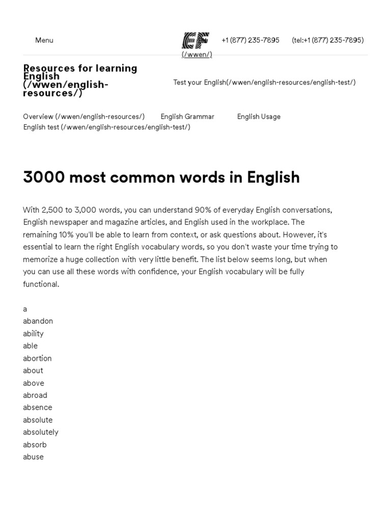 3000 COMMON ENGLISH WORDS WITH MEANING PDF visual data 2