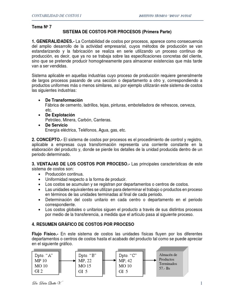 Contabilidad de Costos I Lidia Quilla VargasT7 | PDF | Costo | Inventario