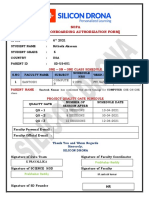 Student onboarding authorization form