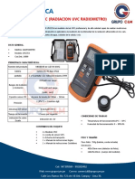 Ficha Tecnica Medidor de Luz Uvc Uvc254 (Radiacion Uvc, Radiometro)