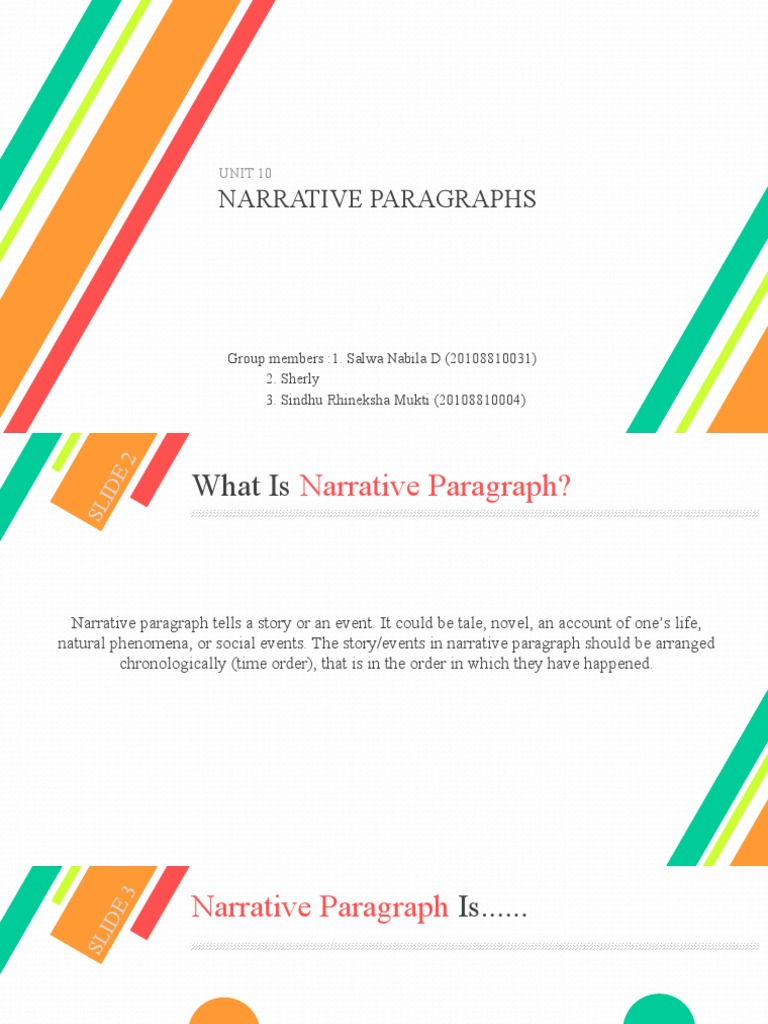 Understanding Narrative Paragraphs | PDF