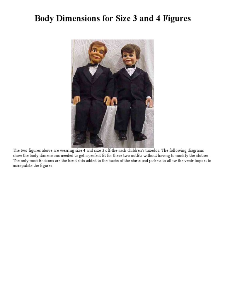 Ventriloquist Dummy Body Dimensions PDF