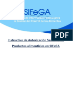 Guía para autorizaciones sanitarias de alimentos en SIFeGA