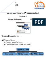 Introduction To Programming: Batool Abdulsatar 2020-2021