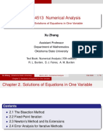 MATH 4513 Numerical Analysis: Chapter 2. Solutions of Equations in One Variable