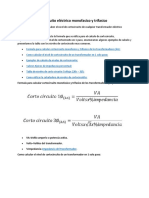 Calculo de Cortocircuito Eléctrico Monofasico y Trifasico