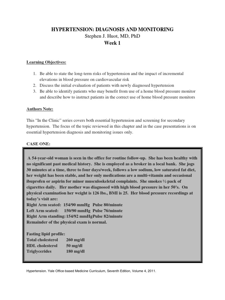Hypertension Diagnosis Guide | PDF | Hypertension | Blood Pressure