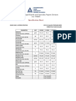 ITC Limited - Paperboards and Specialty Papers Division: Specification Sheet