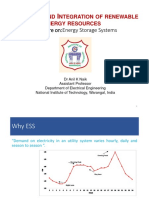 Control and Integration of Renewable Energy Storage Systems