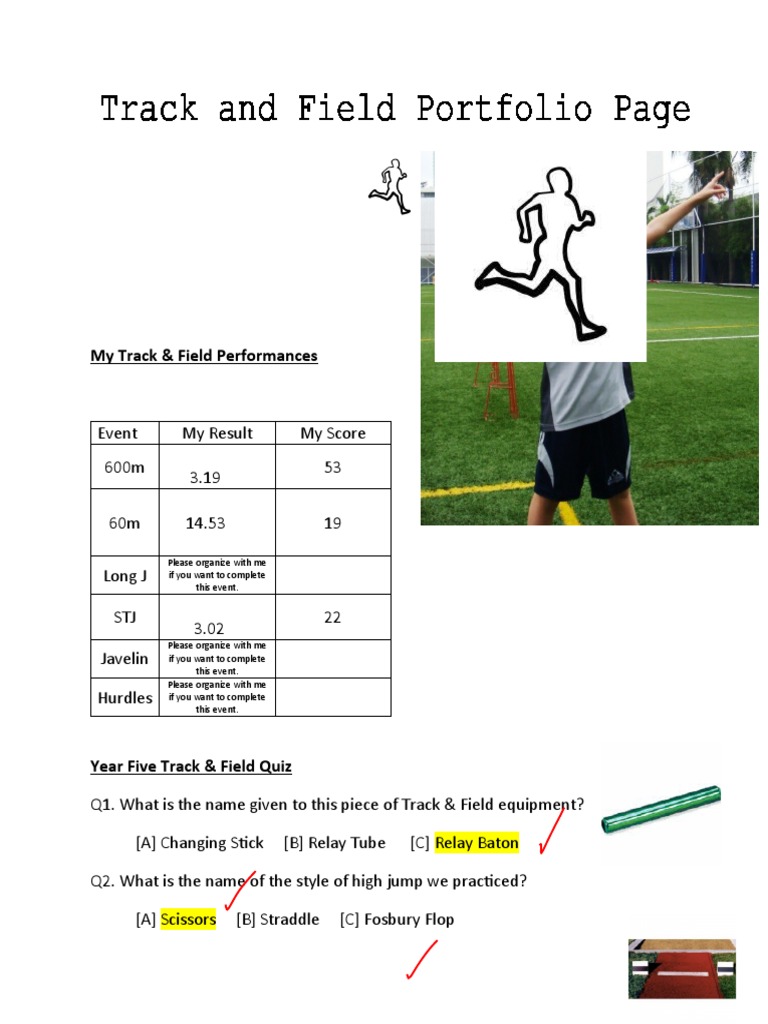 Track & Field Equipment Quiz Guide | PDF | Track And Field | Sports