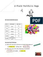 Karin Track and Field Portfolio Page Yr5