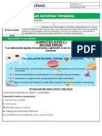 Guia # 2 Segundo Periodo Humanidades Semana Del 18 Al 21 de Mayo