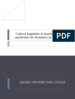 Cadrul Legislativ Și Instituțional Al Medicinei de Dezastru