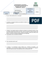 EXERCÍCIO - Diabetes e Cirurgia