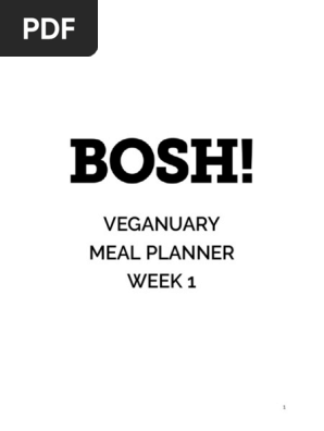 Bosh Veganuary Meal Planner-week 1