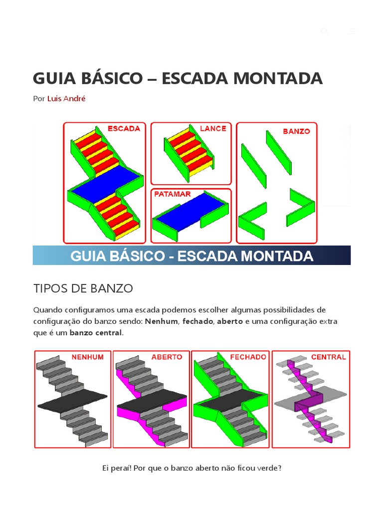Tipos de Banzo em Escadas 3D | PDF