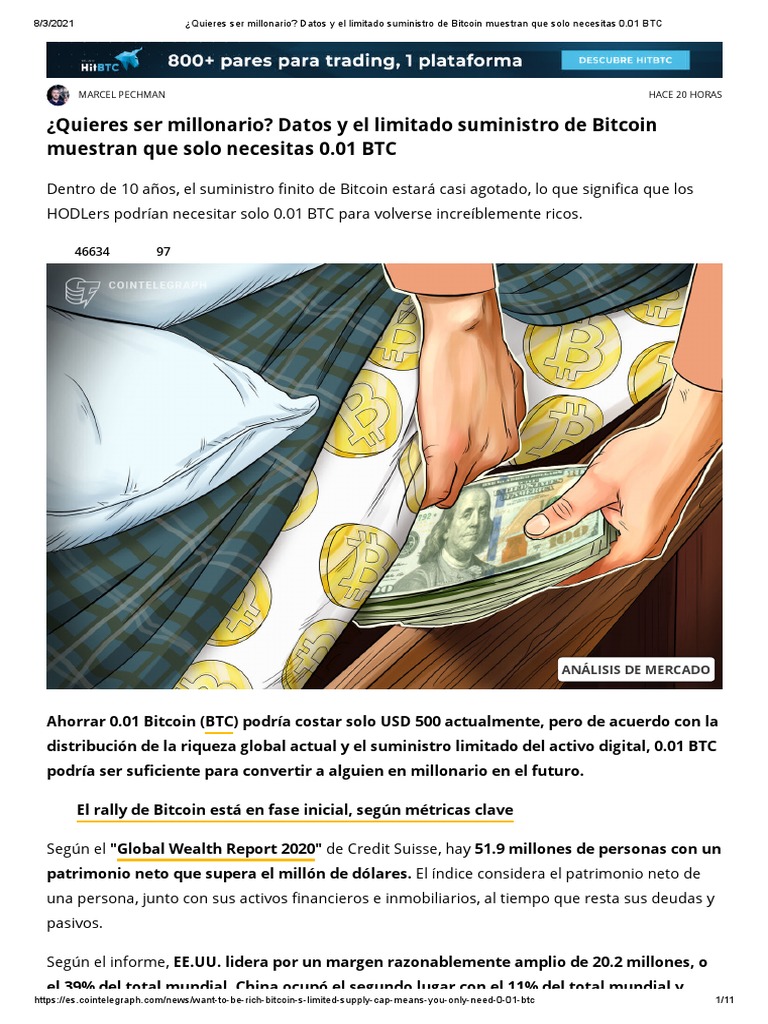 Solo Necesitas 0.01 BTC | PDF | Bitcoin | Dólar de los Estados Unidos