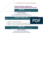 May 5 COVID-19 Vaccine ToT - Zoom Link - Tests - Schedule