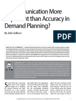 # (Article) Is Communication More Important than Accuracy in Demand Planning (2014)