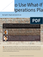 # (Article) How To Use What-If Analysis in Sales and Operations Planning (2013)