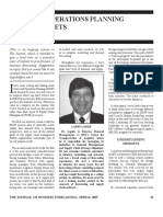 # (Article) SALES AND OPERATIONS PLANNING (S&OP) MINDSETS (2007)