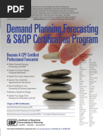 # (Article) Demand Planning, Forecasting & S&OP Certification Program (2012)