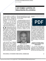 # (Article) The Politics of Forecasting in Sales and Operations Planning (2006)