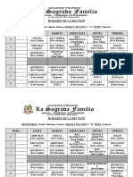 Horario de Seccion 2022 Primaria