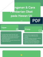 Penanganan Hewan Uji Dan Pemberian Obat Pada Hewan Uji