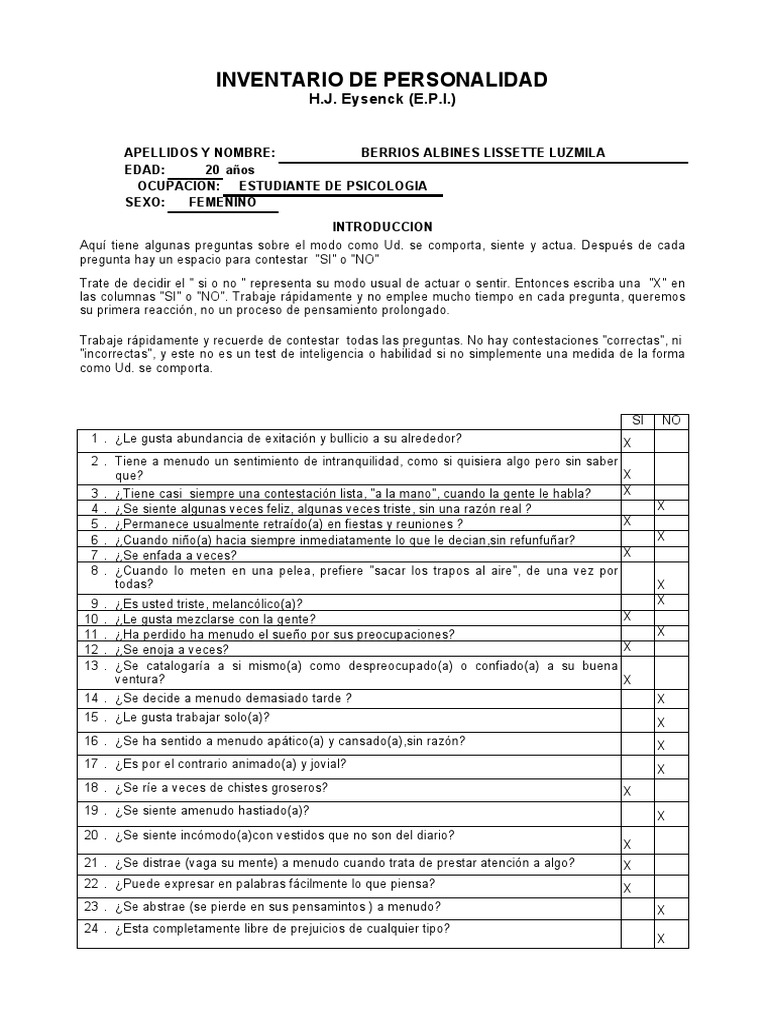 Eysenck b excel pdf