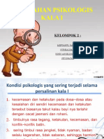 Perubahan Psikologis Kala I