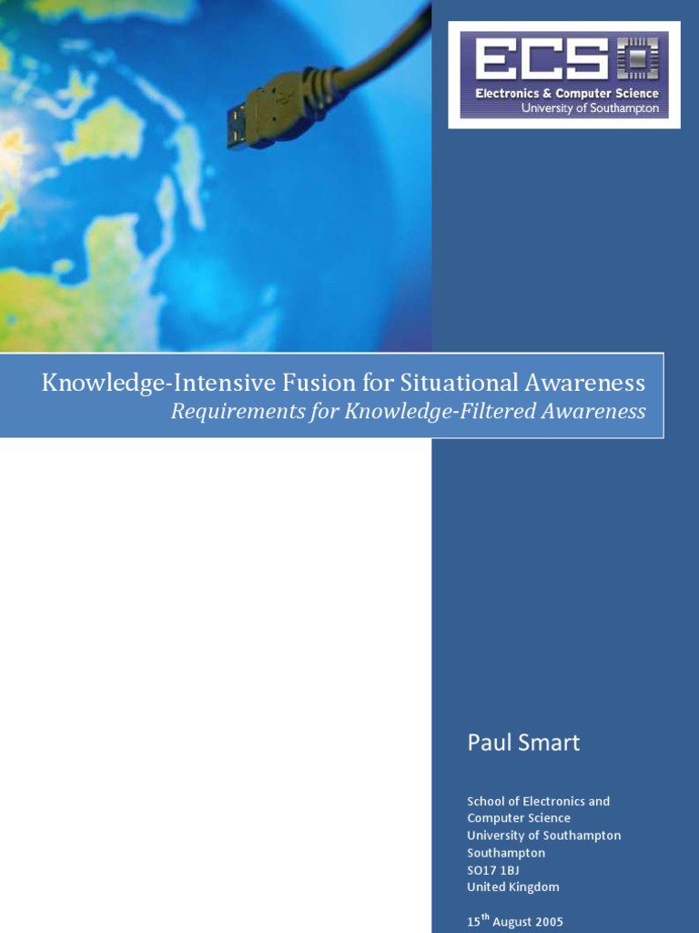 Requirements For Knowledge Intensive Fusion | PDF | Situation Awareness ...