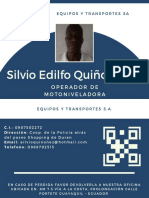 Silvio Edilfo Quiñonez M.: Equipos Y Transportes Sa