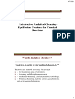 Unit 1 Introduction-Equilibrium Constants For Chemical Reactions