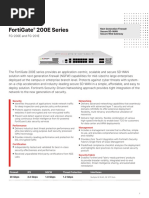 Fortigate 200E Series: Data Sheet