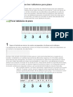 Cómo leer tablaturas para piano