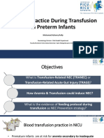 Feeding Practice During Transfusion in Preterm Infants: Muhamad Azharry Rully